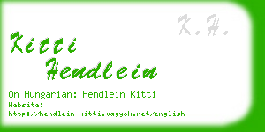 kitti hendlein business card